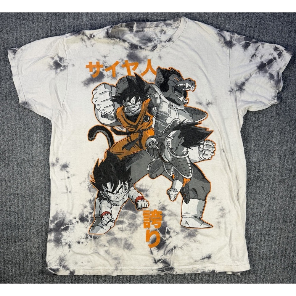 Dragon Ball Z Anime Tie Dye T Shirt Mens‎ Small Goku Vegeta Graphic Tee DBZ